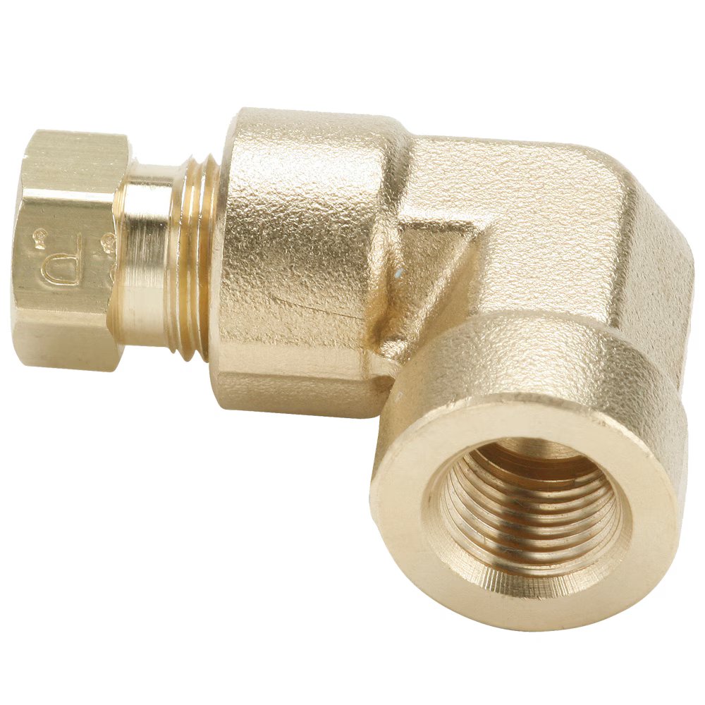 170HD-6-6 by Parker | Hi-Duty Fittings | 3/8" Tube Size x 3/8" Female Pipe Thread | Min. Orifice Size: .312" | .690" Hex | 90° Elbow | Brass | Pack of 5