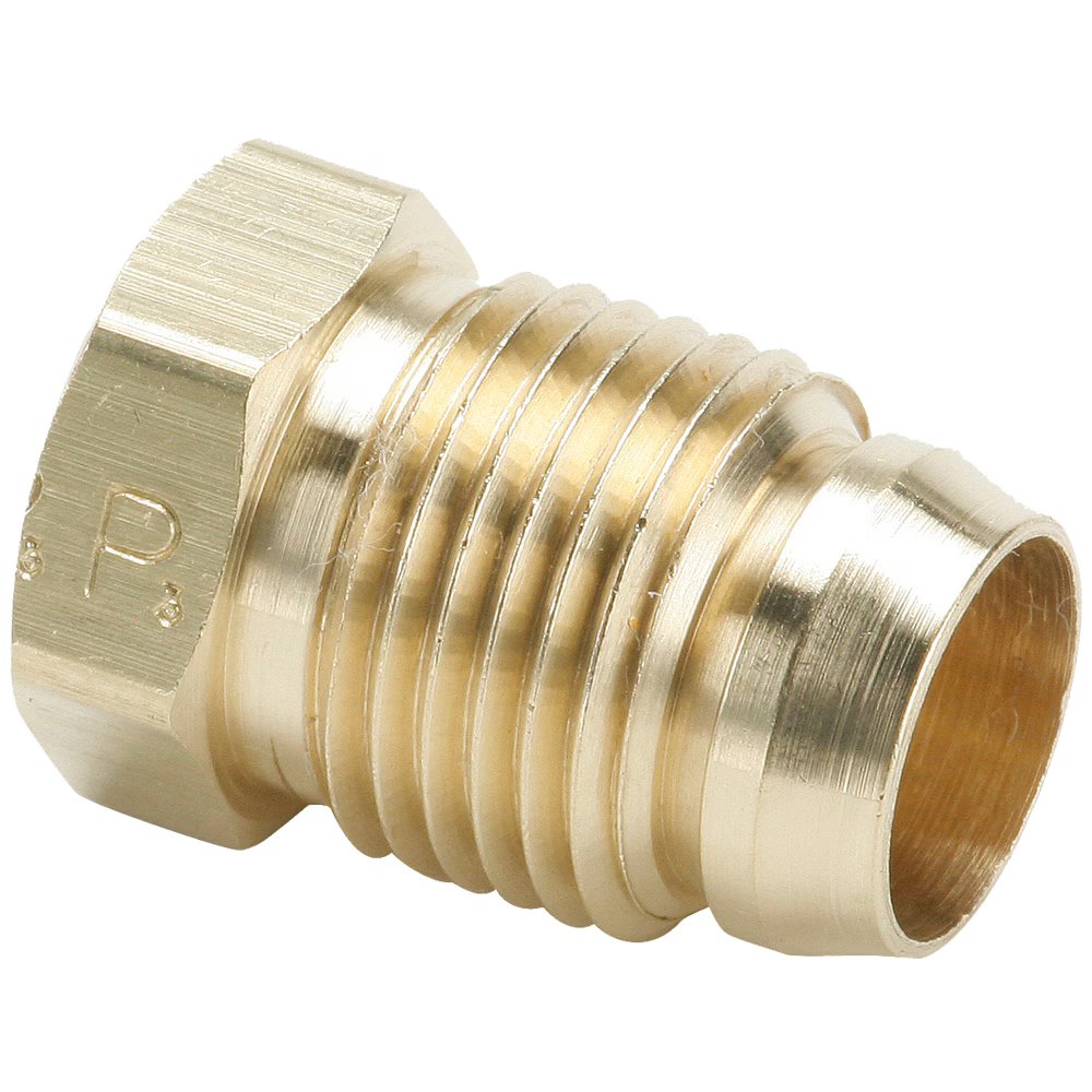 61HD-6 by Parker | Hi-Duty Fittings | 3/8" Sleeve x 9/16" Nut | .843" Length | Straight | Brass | Pack of 10