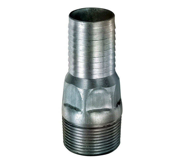 HEX-STN050 by Kuriyama | HEX-STN Series | Combination Hose Nipple with Hex | 1/2" Male NPT x 1/2" Hose Barb | Plain Steel