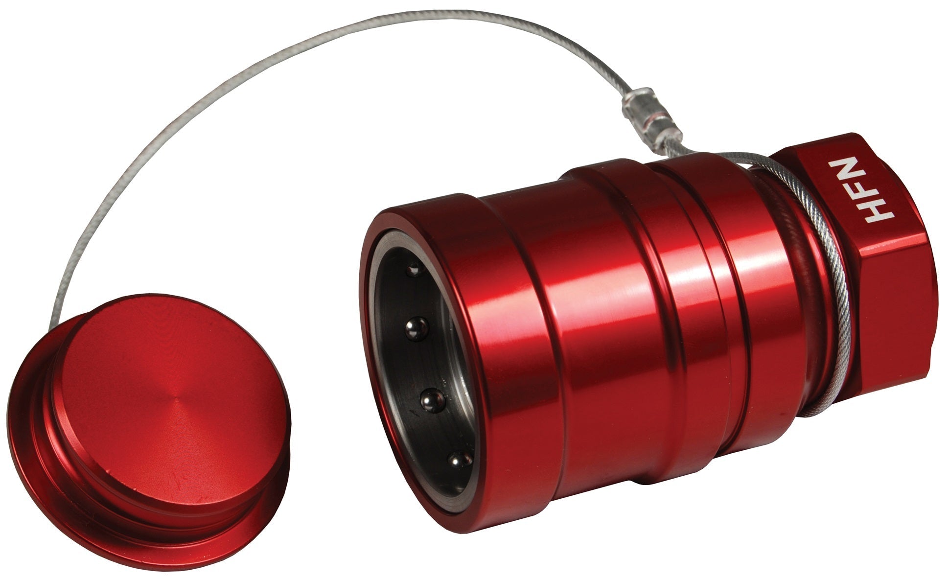 HFN-P1 by Dixon Valve | FloMAX High Flow 1"-Series | Nozzle with Plug | 1" Female NPT | Red | Anodized Aluminum