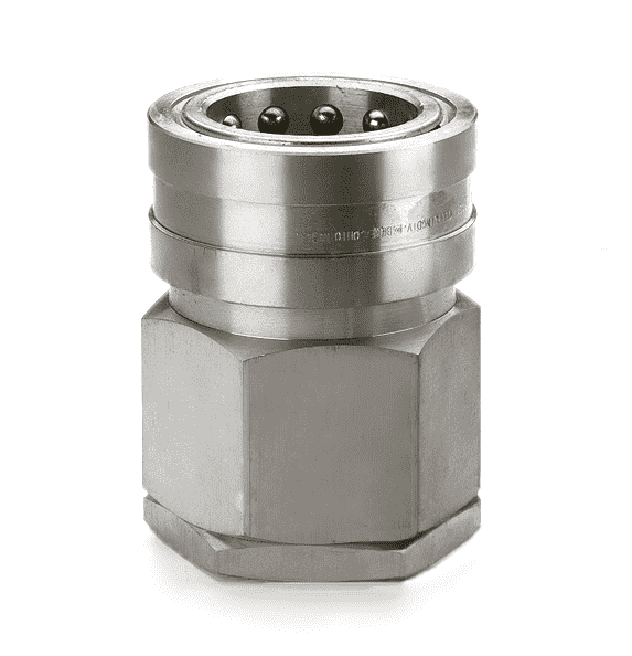 12H46 Hansen® by Danfoss | Quick Disconnect Coupling | HK10/12/20 Series | 1-1/2" Female NPTF x 1-1/2" ISO 7241-1 B | Socket | NBR Seal | Steel