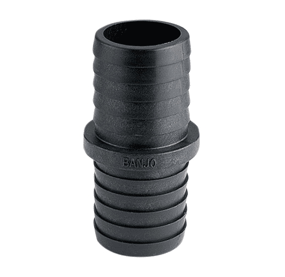 HM150 by Banjo | Pipe Fitting for Hose Menders | 1-1/2" Hose Barb x 1-1/2" Hose Barb | 300 PSI | Polypropylene | Pack of 10
