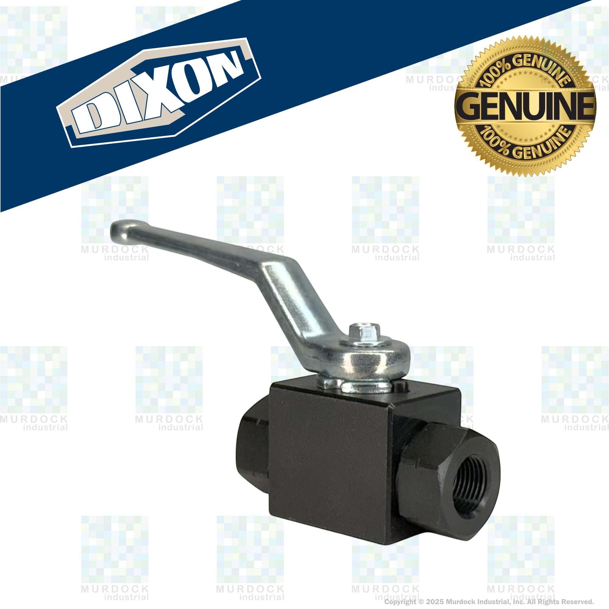 HPBV25 by Dixon Valve | High Pressure Ball Valve | Full-Bore | 1/4" Female NPT x 1/4" Female NPT | Carbon Steel
