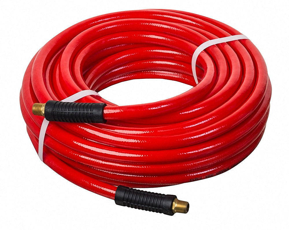 HS5094-04X100 Kuri-Tec by Kuriyama | PNEU-THANE™ | HS5094 Series | Reinforced Polyurethane Pneumatic Air Tool Hose Assembly | 1/4" ID | 1/4" x 1/4" Male NPT | Red | 100ft Length