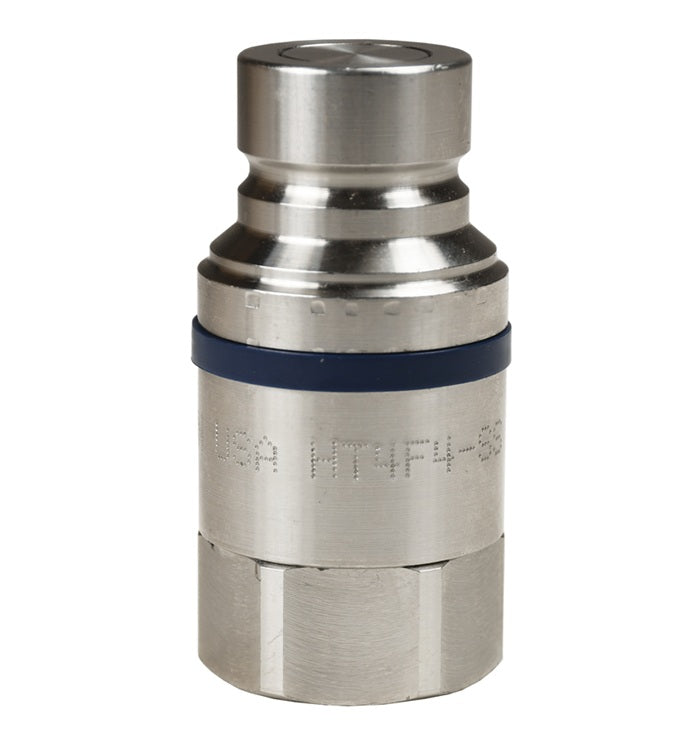 HT4F4-SS by Dixon Valve | Hydraulic Quick Disconnect Coupling | HT-Series | 1/2" Female NPTF x 1/2" ISO16028 Flushface Interchange | Plug | 316 Stainless Steel