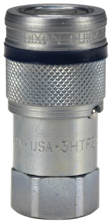 4HTBF4 by Dixon Valve | Hydraulic Quick Disconnect Coupling | HT-Series | 1/2" Female BSPP x 1/2" ISO16028 Flushface Interchange | Socket | Nitrile Seal | Steel