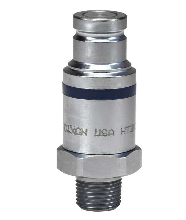 HT3M4 by Dixon Valve | Hydraulic Quick Disconnect Coupling | HT-Series | 1/2" Male NPTF x 3/8" ISO16028 Flushface Interchange | Plug | Steel