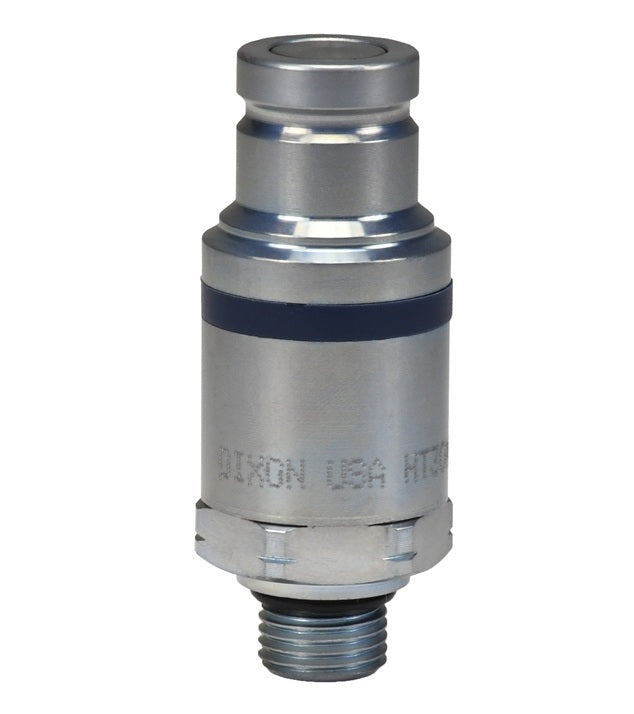 HT3OM3 by Dixon Valve | Hydraulic Quick Disconnect Coupling | HT-Series | 3/8" Male ORB x 3/8" ISO16028 Flushface Interchange | Plug | Steel