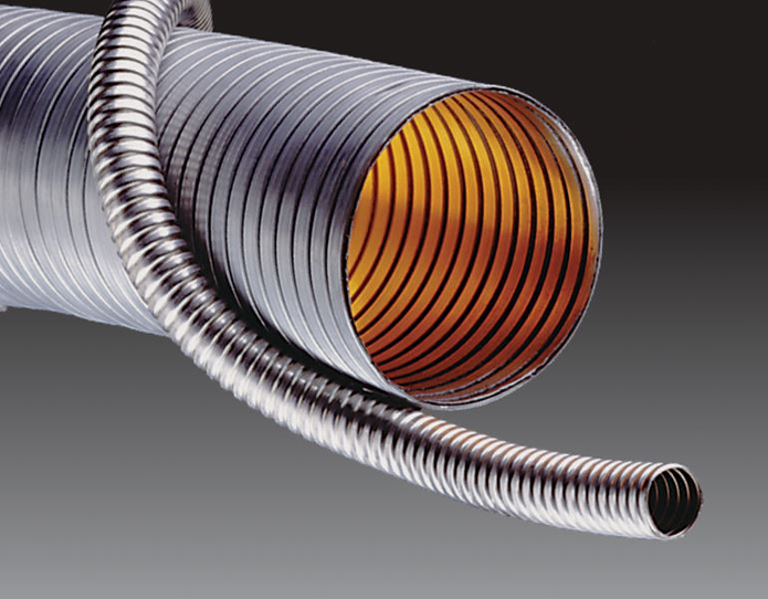 HTG4100-225X25 Hose-Tec by Kuriyama | HT4000 Series | Rough Bore (Unlined) "Multi-Flex" Interlocked Metal Hose | Light Weight | ID: 2-1/4" | Galvanized Steel | 25ft Length