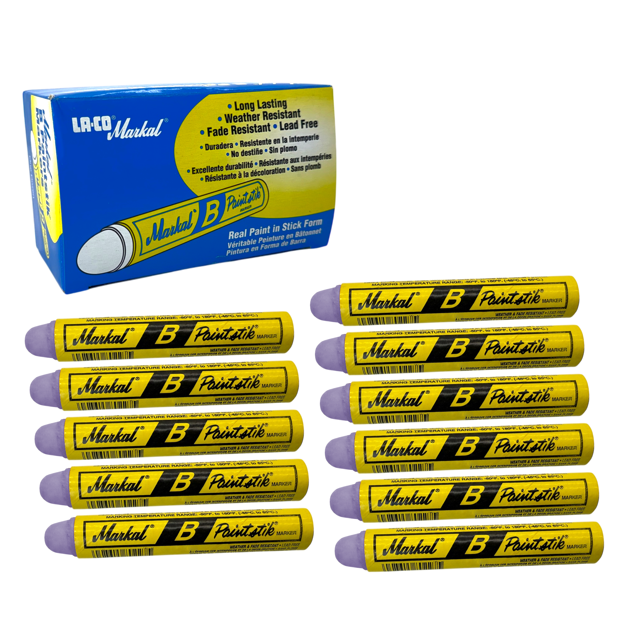 080228 by Markal | B Paintstik | Standard Size 11/16" x 4-3/4" | Purple