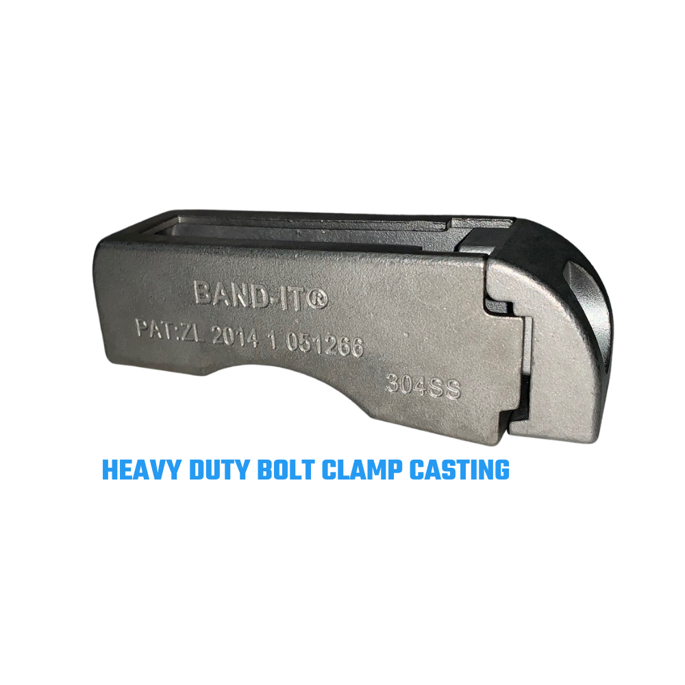 D60209 by Band-It | Heavy-Duty Bolt Clamp (Casting) | 1.1" Clamp Width | 15.4" Clamp ID | 304 Stainless Steel