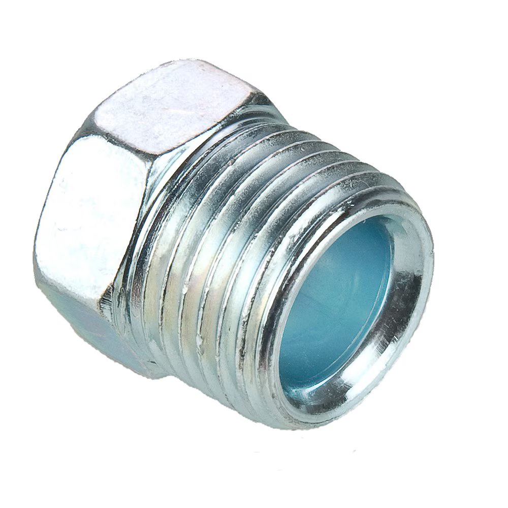 41IFS-3 by Parker | Inverted Flare Fittings | 3/16" Inverted Flare | 3/8" Hex | .56" Length | Nut | Straight | Zinc Chromate Steel | Pack of 50