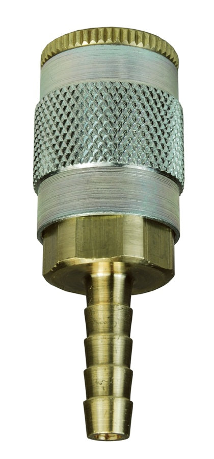 2JS3-B by Dixon Valve | Pneumatic Quick Disconnect Coupling | J-Series | Hose Barb | 3/8" Hose ID x 1/4" Automotive Interchange | Socket | Nitrile Seal | Brass