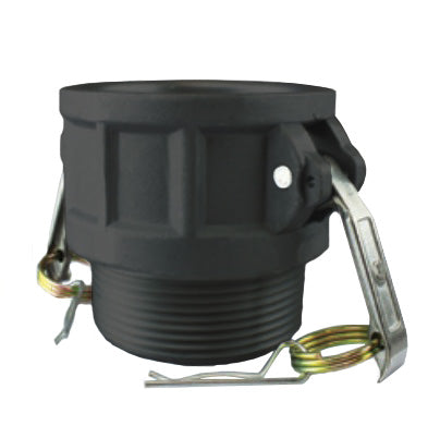 B150P by Jason Industrial | Part B | Cam & Groove Adapter | 1-1/2" Female Coupler x 1-1/2" Male NPT | Black SCH. 80 Polypropylene