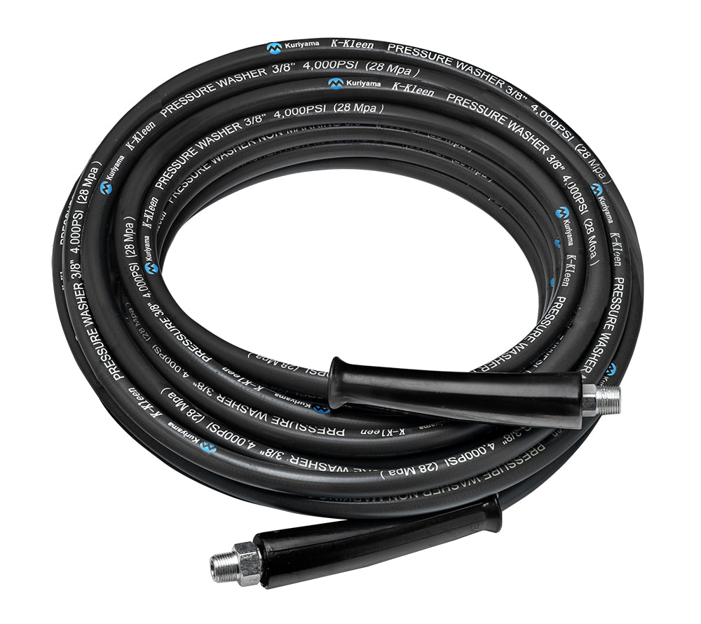 KK4PW08BKMMSX50 Alfagomma by Kuriyama | KK4PW™ Series | K-Kleen™ Pressure Washer Hose Assembly | Rigid Male NPT x Swivel Male NPT Ends | 1/2" ID | 0.76" OD | 4000 PSI | Black | 50ft