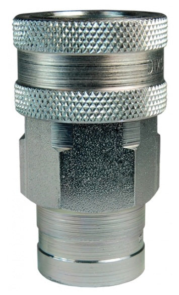 2KF2 by Dixon Valve | Hydraulic Quick Disconnect Coupling | K-Series | 1/4" Female NPTF x 1/4" ISO-A Interchange | Socket | Nitrile Seals | Steel