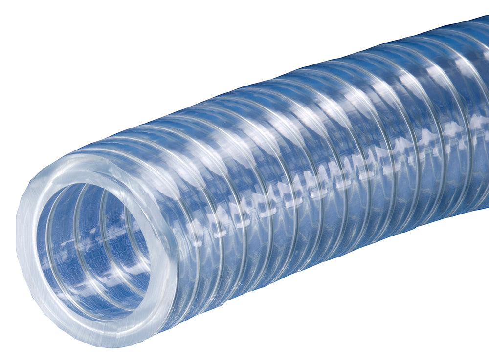 K7130-08X100 Kuri-Tec by Kuriyama | POLYWIRE® | K7130 Series | Heavy Wall PVC Food & Beverage Vacuum/Transfer Hose | 1/2" ID | .813" OD | 100ft Length