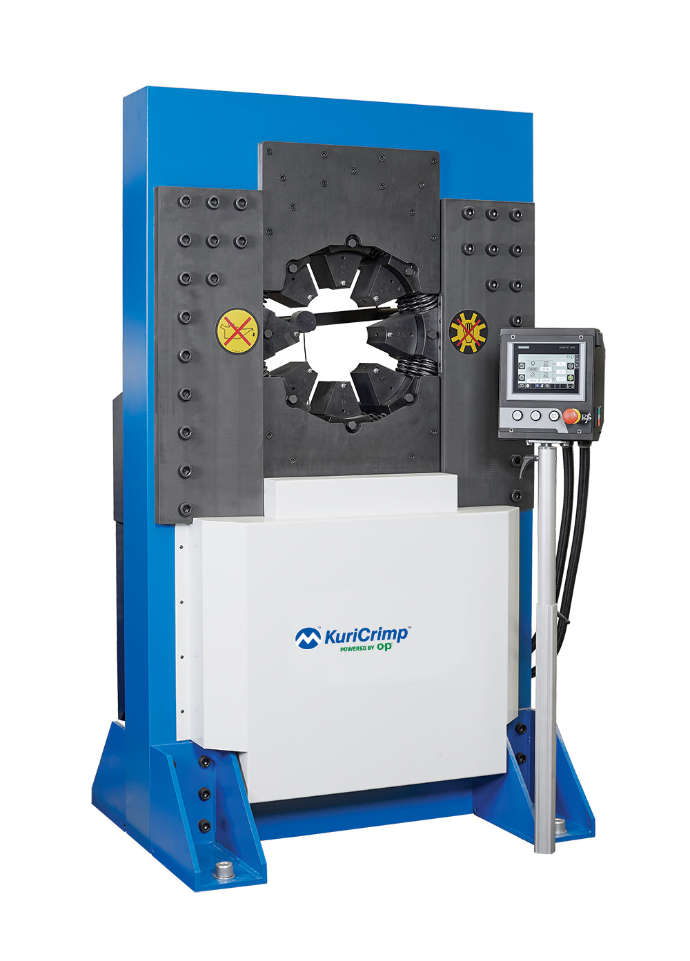 KC4-V300-230/3 KuriCrimp™ by Kuriyama | KC4-V300 Series | High Volume Crimper | 10 HP (230 V) 3 PH Motor | 725 Ton Crimping Force | Includes: Electric Foot Pedal, Fitting Orientation Protractor, Crimp Calculator