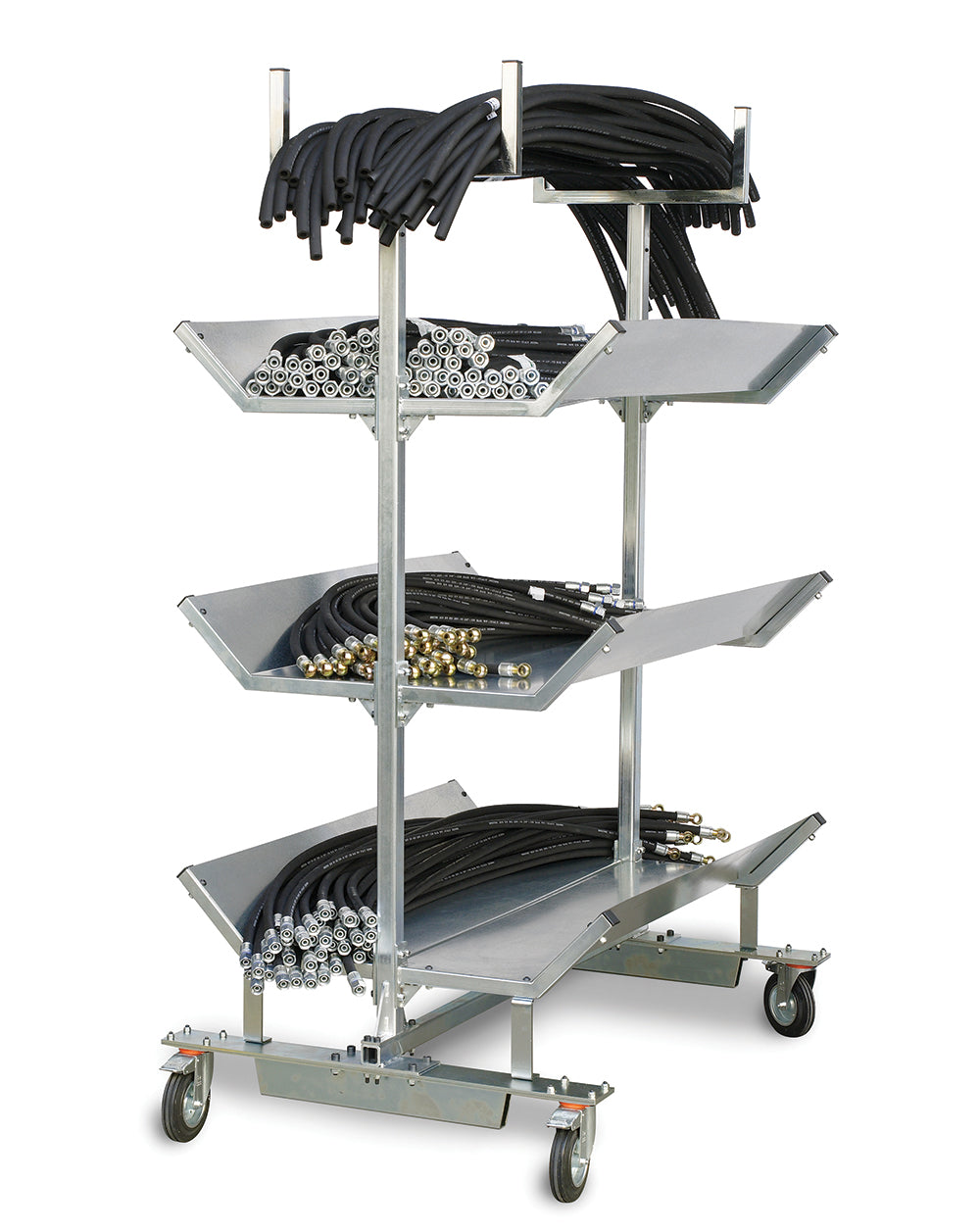 KCART1 by Kuriyama | Short Assembly Hose Cart | 36.1" L x 51.2" W x 79.5" H | 330 lbs Max Arm Load