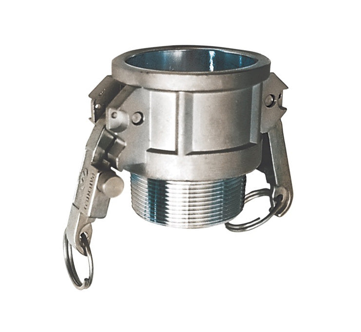 KLOC-SS-B200 by Kuriyama | KLOC-SS-B Series | Part B | K-Loc™ Auto Lock Quick Acting Cam & Groove Adapter | 2" Coupler x 2" Male NPT | 316 Stainless Steel