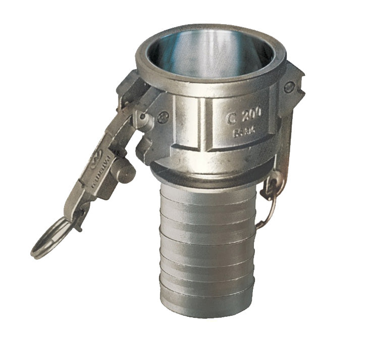 KLOC-SS-C200 by Kuriyama | KLOC-SS-C Series | Part C | K-Loc™ Auto Lock Quick Acting Cam & Groove Fitting | 2" Coupler x 2" Hose Barb | 316 Stainless Steel