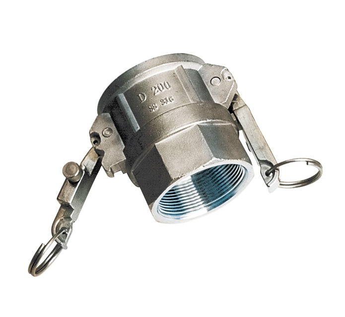 KLOC-SS-D300 by Kuriyama | KLOC-SS-D Series | Part D | K-Loc™ Auto Lock Quick Acting Cam & Groove Adapter | 3" Coupler x 3" Female NPT | 316 Stainless Steel