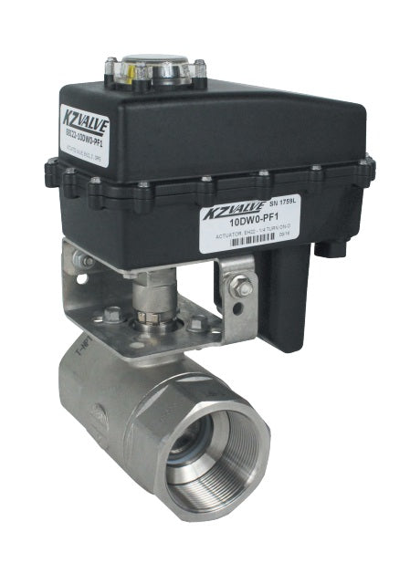 KZ-88H22-10EYS-PF1 KZ Valve by Banjo | 88 Series | Electric Stainless Steel Ball Valve | 1-1/2" Female NPT | Control Type: ON/OFF