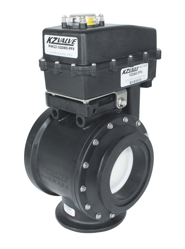 KZ-T2H22-10EYS-PF1 KZ Valve by Banjo | TRU-TORQUE Series | Polypropylene Electric Valve | M200 | Stainless Steel Ball | Control Type: ON/OFF