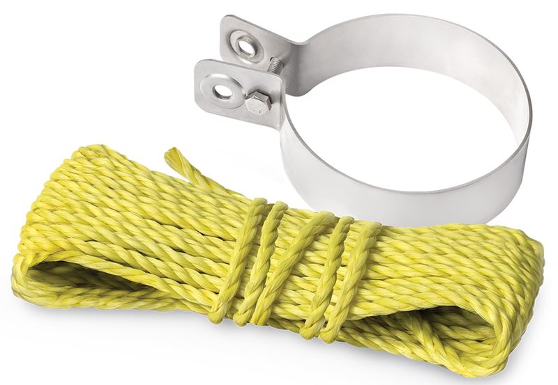 KBC300 by Kuriyama | King Bee™ | KBC™ Series | Collar Clamp with 20' Rope | Fits 3" Hose ID | Stainless Steel