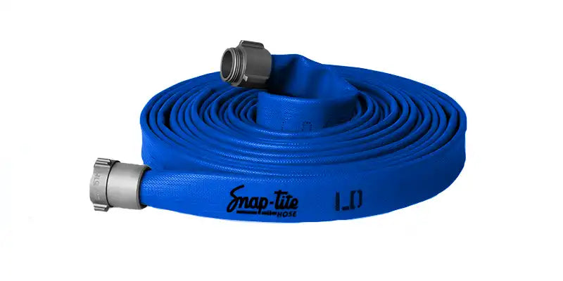 LD25X25B25N by Snap-Tite | LD Series | Nitrile Fire Hose Assembly with Nylon Reinforcement | 2-1/2" Hose I.D. | 2-1/2" Male NH x 2-1/2" Female NH Couplings | 300 PSI | Blue | 25ft Length