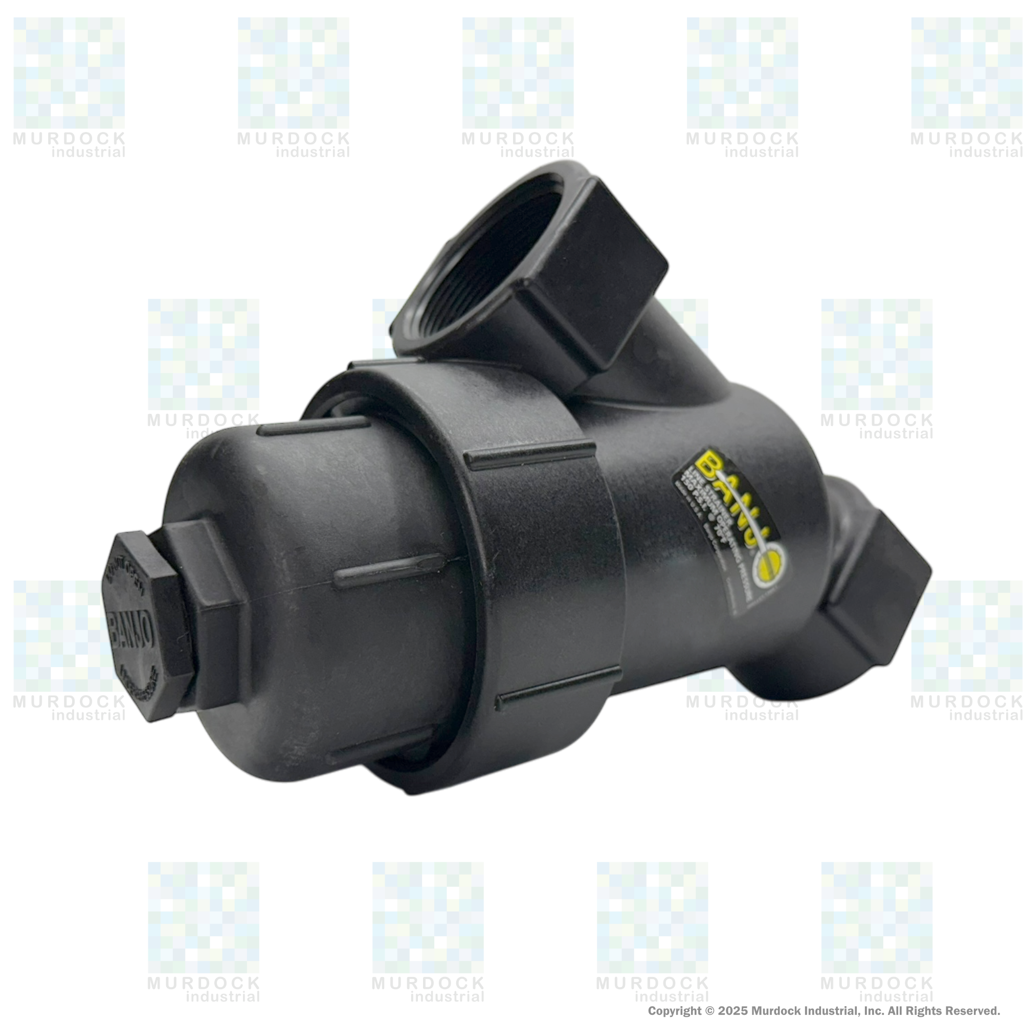 LS075-80 by Banjo | Line Y Strainer | 3/4" x 3/4" Female NPT with 80 Mesh Stainless Steel Screen | 225 PSI | Polypropylene