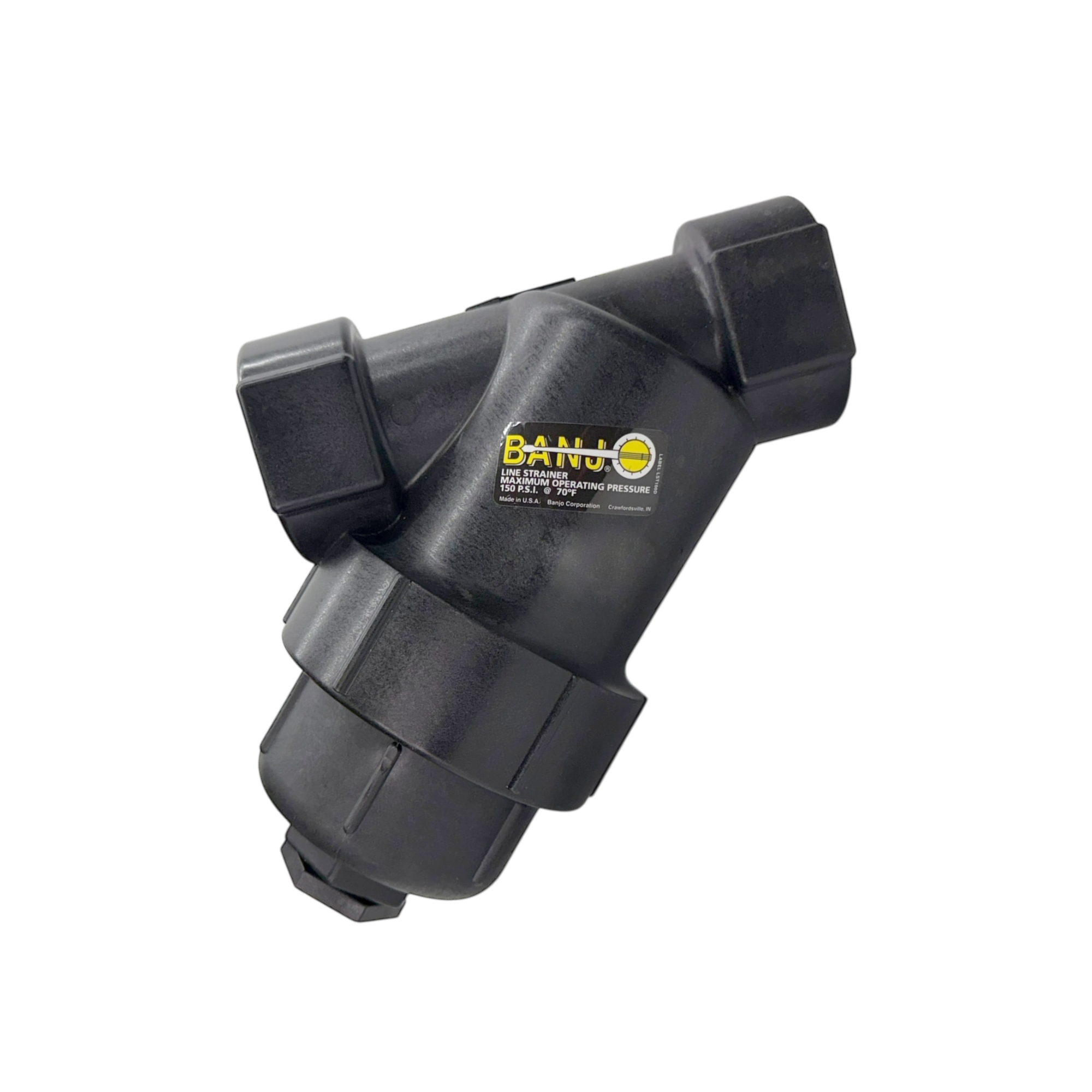 LS125-20 by Banjo | Line Y Strainer | 1-1/4" x 1-1/4" Female NPT with 20 Mesh Stainless Steel Screen | 200 PSI | Gasket: EPDM | Polypropylene