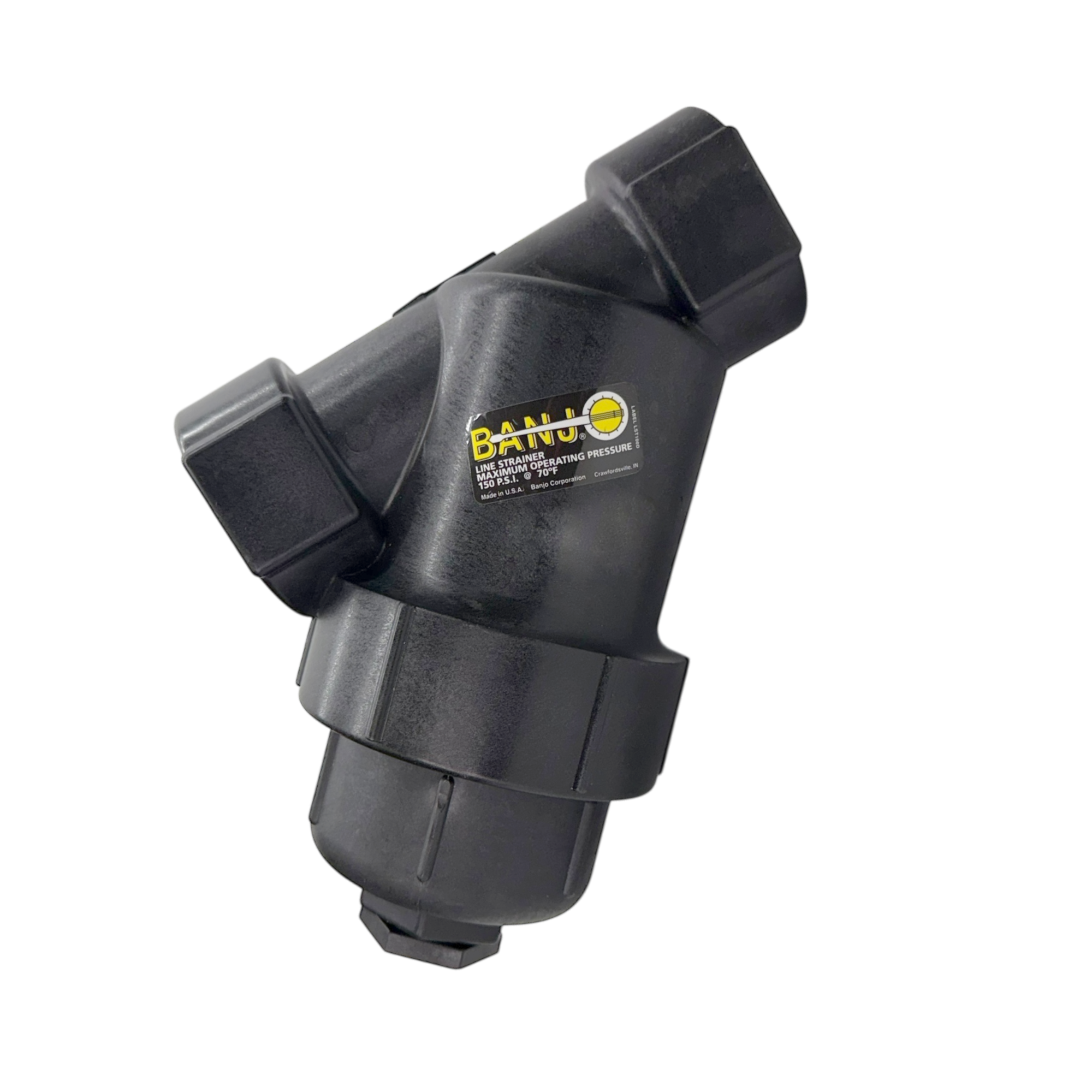 LS150-50 by Banjo | Line Y Strainer | 1-1/2" x 1-1/2" Female NPT with 50 Mesh Stainless Steel Screen | 150 PSI | Polypropylene