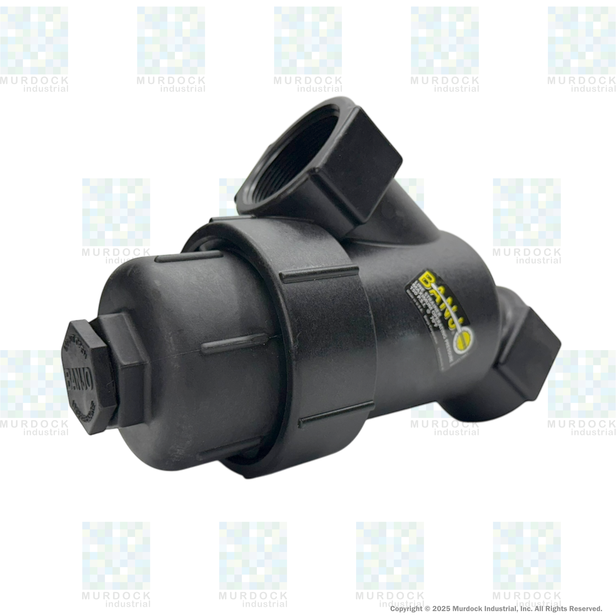 LS150-80 by Banjo | Line Y Strainer | 1-1/2" x 1-1/2" Female NPT with 80 Mesh Stainless Steel Screen | 150 PSI | Polypropylene