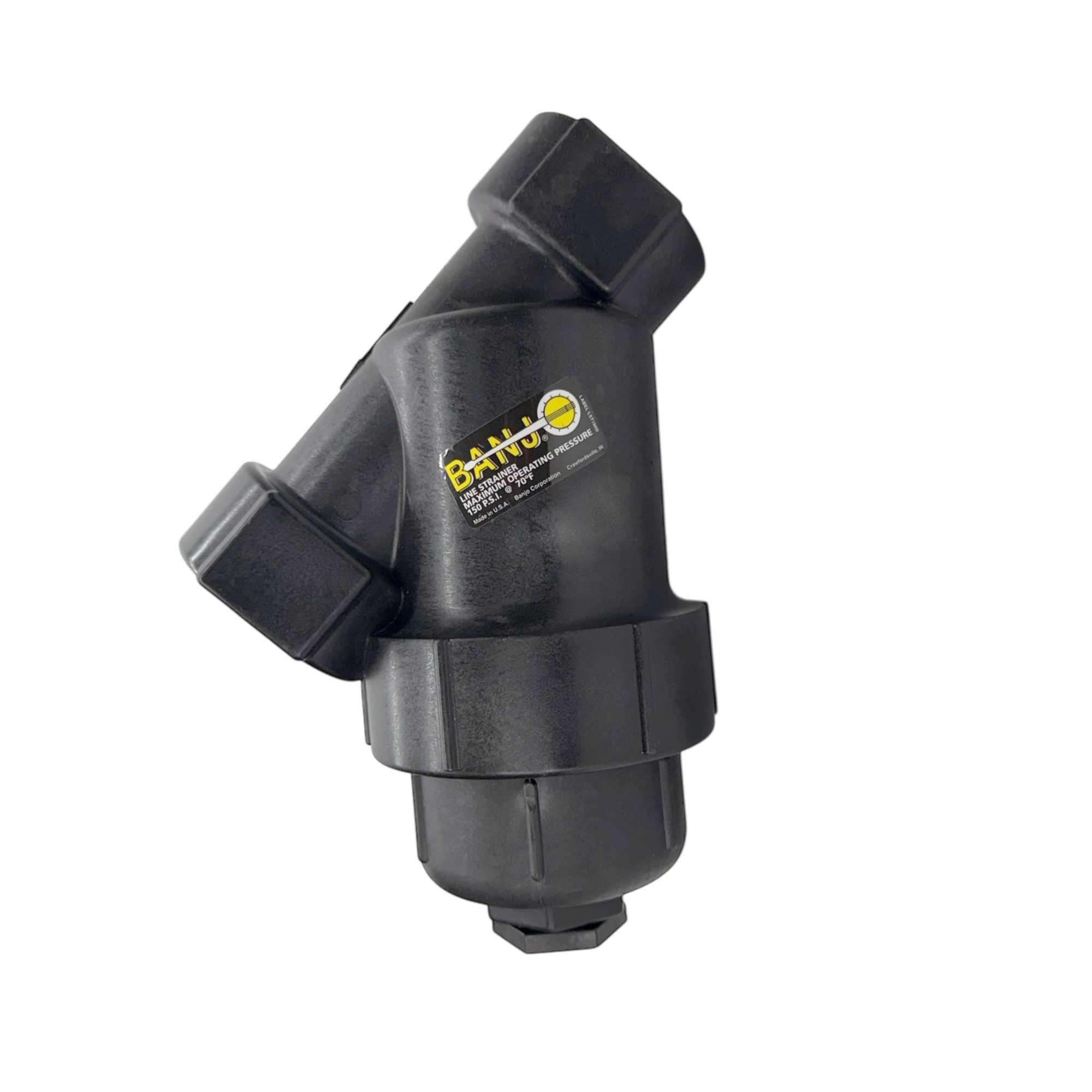 LS200-30 by Banjo | Line Y Strainer | 2" x 2" Female NPT with 30 Mesh Stainless Steel Screen | 150 PSI | Polypropylene