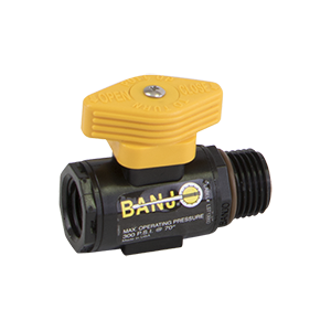 LV038050MTLV by Banjo | Micro Valve | 3/8" Female x 1/2" Male NPT | Micro Valve Locking Handle | Pack of 10