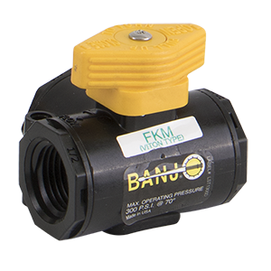LV050SLLV by Banjo | Micro Valve | 1/2" FNPT Side Load Micro-Valve FKM Locking Handle | 300 PSI | Pack of 10