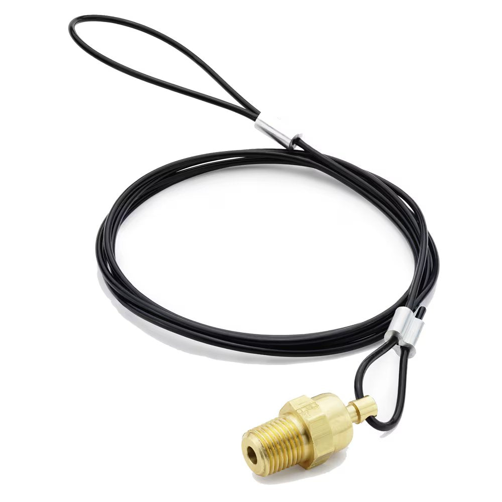 LV91-4-048 by Parker | Truck Valves & Lanyard Valve | 1/4" Male Pipe Thread | 48" Cable Length | Brass
