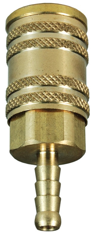 2MS2-B by Dixon Valve | Pneumatic Quick Disconnect Coupling | M-Series | Hose Barb | 1/4" Hose ID x 1/4" Manual ARO Interchange | Socket | Nitrile Seal | Brass