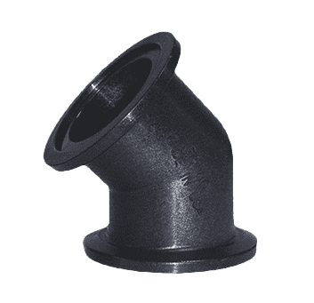 M100CPG45 by Banjo | Manifold Flange Connections for Flanged Coupling | 1" x 1" Flange | 45° Elbow | 300 PSI | Pack of 10