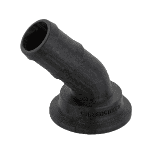 M200150BRB45 by Banjo | Manifold Flange Connections | 2" Flange x 1-1/2" Hose Barb | 45° Elbow | 300 PSI | Pack of 10