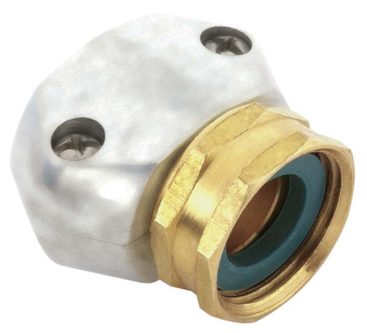 M5834F by Dixon Valve | Garden Hose Zinc Fitting | Female Hose Fitting | Fits all 5/8" and 3/4" Rubber or Plastic Hose | Brass / Zinc