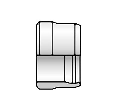 MBS-08LH Alfagomma by Kuriyama | MBS Series | Two-Piece Hydraulic Hose Fitting | Double Cutting Ring | DIN 24° Light | 8mm OD | Steel