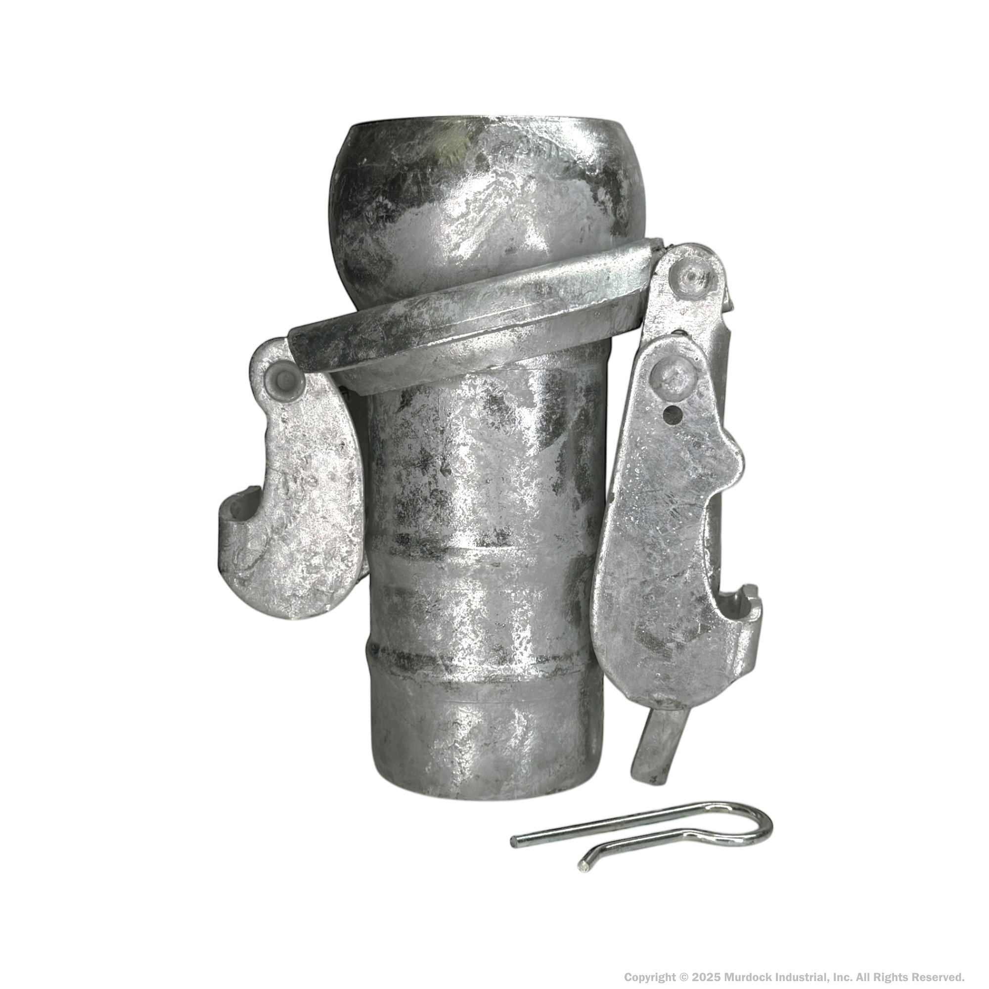 MC30912 by Dixon Valve | Type B (Bauer Style) Quick Connect Fitting | 12" Size | Male with Hose Barb | Galvanized Steel