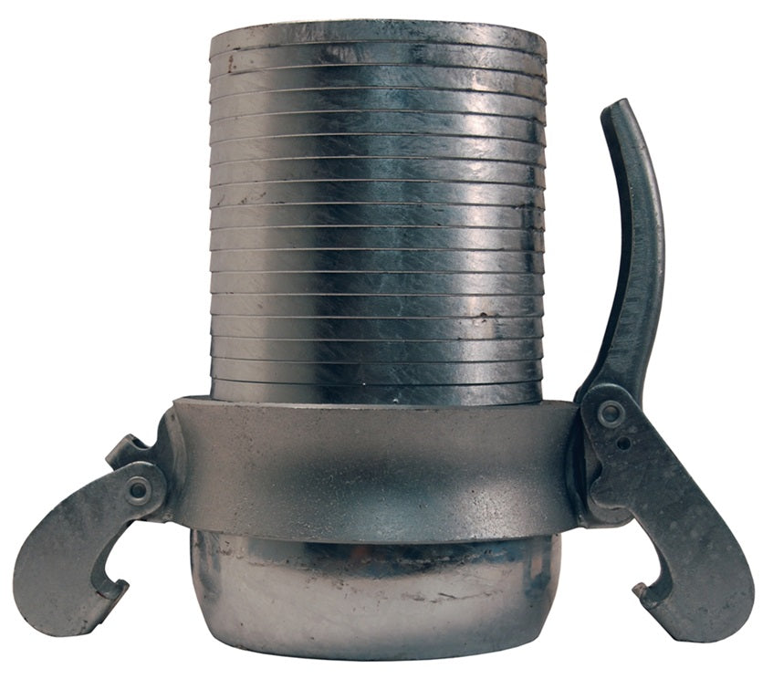 MC3094ST40 by Dixon Valve | Type B (Bauer Style) Quick Connect Fitting | 4" Size | Male with Machined Hose Shank | Galvanized Steel
