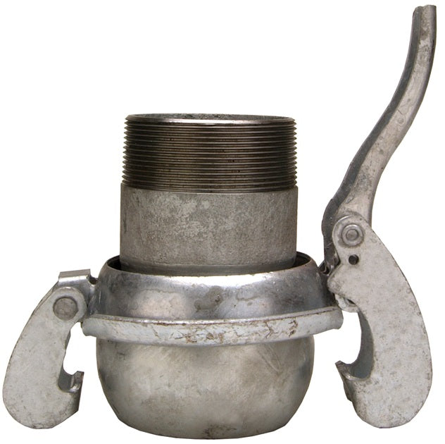 MCM3112 by Dixon Valve | Type B (Bauer Style) Quick Connect Fitting | 2" Size | Male with Male NPT | Galvanized Steel
