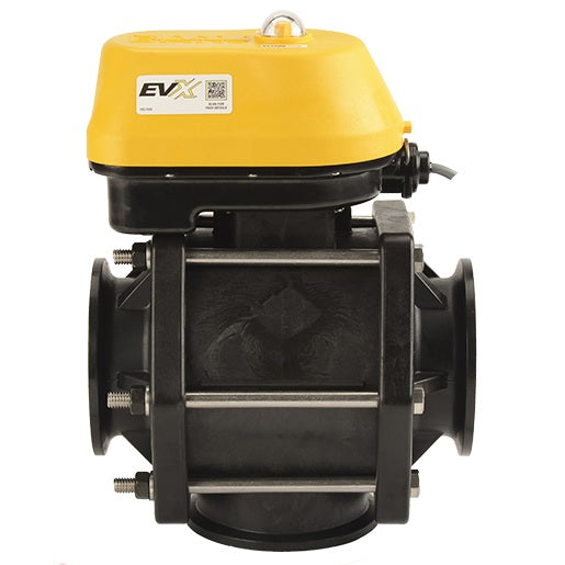 MEVX300BL by Banjo | Manifold Flange Connection | MEVX Bottom Load Electric Valve | Full Port | 3" Pipe Size | 3" Opening Thru Ball | FKM Seals | Polypropylene