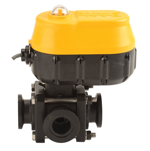 MEVXR100SL by Banjo | Manifold Flange Connection | MEVX Side Load Regulating Electric Valve | Full Port | 1" Pipe Size | 1" Opening Thru Ball | FKM Seals | Polypropylene