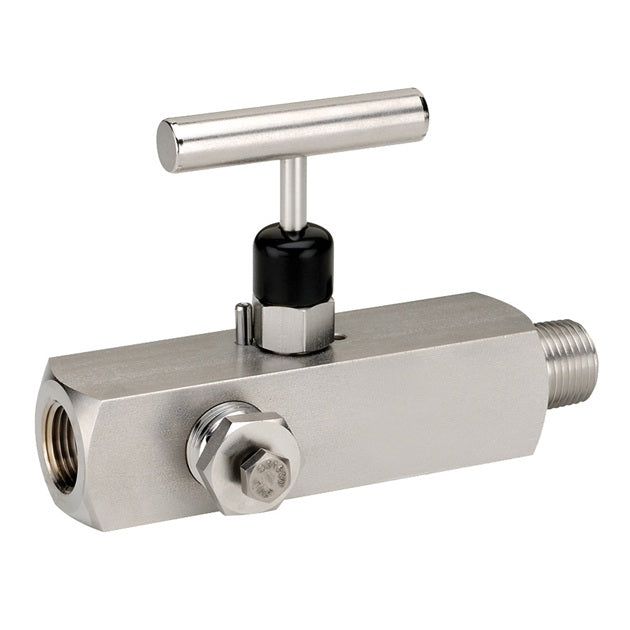 MFS20604 by Dixon Valve | Multiport Needle Valve | T Design Handle | Hard Seat | 3/4" Male NPT x 3/4" Female NPT | 316 Stainless Steel