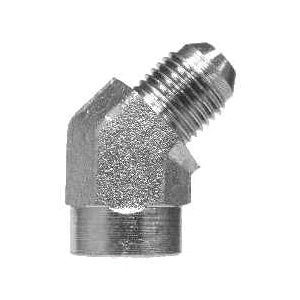 2505108 by Midland | Hydraulic Adapter | 45° Elbow | 5/8" Male JIC 37° x 1/2" Female NPTF | Steel